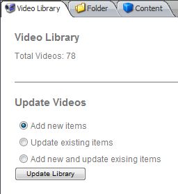 video library tab