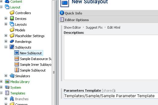 parameter template set template