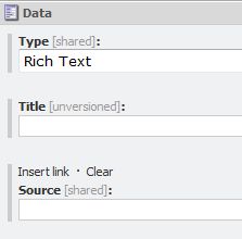 Rich Text Editor Field Source Blank